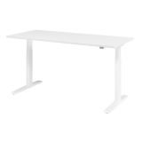 Sitz-Steh-Schreibtisch ECONOMY weiss | elektrisch h�henverstellbar | B180 x T80 cm | Wei� classic