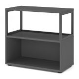 Aktenregal 2 Ordnerhöhen FLEXWALL mit 1 OH offen | 80 cm breit | Graphit