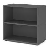 Aktenregal 2 Ordnerhöhen FLEXWALL | 80 cm breit | Graphit