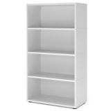 Aktenregal 4 Ordnerhöhen FLEXWALL | 80 cm breit | Weiss