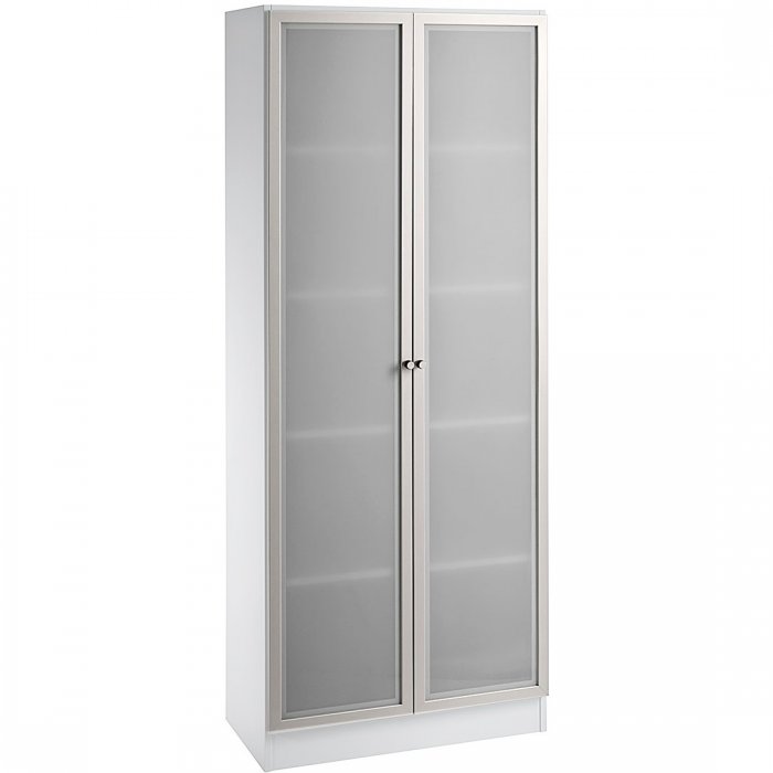 Glaschrank 5OH SOLID | 80 cm breit | Korpus Weiß classic