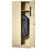 Garderobenschrank 5OH SOLID | 80 cm breit | Korpus Ahorn | Front Ahorn