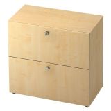 Hängeregisterschrank 2 Ordnerhöhen COMFORT | 80 cm breit | Dekor Ahorn