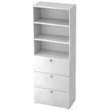 Hängeregisterschrank 6 Ordnerhöhen COMFORT | 80 cm breit | Dekor Weiß classic