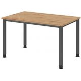 Schreibtisch HERA graphit | 120 x 80 cm | Eiche Rustikal