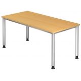 Schreibtisch HERA silver | 160 x 80 cm | Buche 
