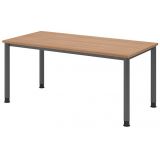 Schreibtisch HERA graphit | 160 x 80 cm | Nussbaum hell