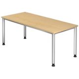 Schreibtisch HERA silver | 180 x 80 cm | Ahorn