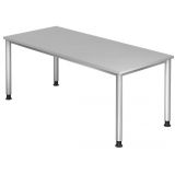 Schreibtisch HERA silver | 180 x 80 cm | Lichtgrau