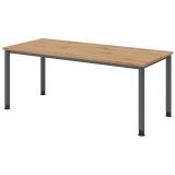 Schreibtisch HERA graphit | 180 x 80 cm | Eiche Rustikal 