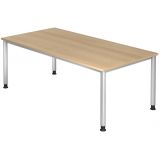 Schreibtisch HERA silver | 200 x 100 cm | Eiche