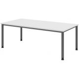 Schreibtisch HERA graphit | 200 x 100 cm | Weiß classic