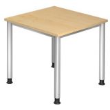 Schreibtisch HERA silver | 80 x 80 cm | Ahorn