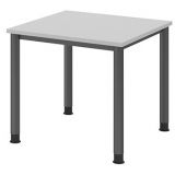 Schreibtisch HERA graphit | 80 x 80 cm | Lichtgrau
