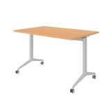 Klapptisch YPSILON | 120 x 80 cm | Buche/Silber