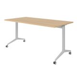 Klapptisch YPSILON | 160 x 80 cm | Eiche/Silber