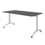 Klapptisch YPSILON | 160 x 80 cm | Graphit/Silber