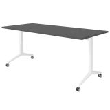 Klapptisch YPSILON | 180 x 80 cm | Graphit/Wei� 