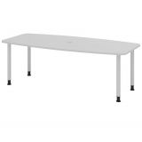 Konferenztisch PROFI One | 220 x 103/83 cm | Lichtgrau/Silber