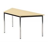 Konferenztisch Trapeztisch SOLID | 160 x 69 cm | Gestell chrom | Platte Ahorn