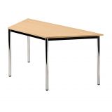 Konferenztisch Trapeztisch SOLID | 160 x 69 cm | Gestell chrom | Platte Buche