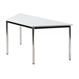 Konferenztisch Trapeztisch SOLID | 160 x 69 cm | Gestell chrom | Platte Lichtgrau