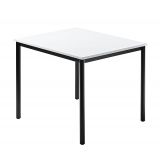 Konferenztisch SOLID | 80 x 80 cm | Gestell schwarz | Platte Weiß classic