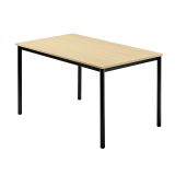 Konferenztisch SOLID | 120 x 80 cm | Gestell schwarz | Platte Ahorn
