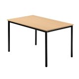 Konferenztisch SOLID | 120 x 80 cm | Gestell schwarz | Platte Buche