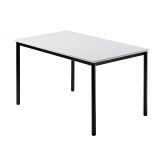 Konferenztisch SOLID | 120 x 80 cm | Gestell schwarz | Platte Lichtgrau