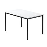 Konferenztisch SOLID | 120 x 80 cm | Gestell schwarz | Platte Wei� classic 