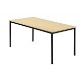 Konferenztisch SOLID | 160 x 80 cm | Gestell schwarz | Platte Ahorn