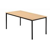 Konferenztisch SOLID | 160 x 80 cm | Gestell schwarz | Platte Buche