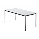 Konferenztisch SOLID | 160 x 80 cm | Gestell schwarz | Platte Lichtgrau