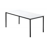 Konferenztisch SOLID | 160 x 80 cm | Gestell schwarz | Platte Wei� classic