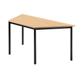 Konferenztisch Trapeztisch SOLID | 160 x 69 cm | Gestell schwarz | Platte Buche