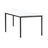 Konferenztisch Trapeztisch SOLID | 160 x 69 cm | Gestell schwarz | Platte Weiß classic
