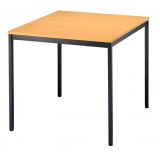 Besprechungstisch LIGHT | 80 x 80 cm | Gestell schwarz | Platte Buche 