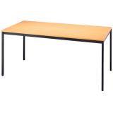 Besprechungstisch LIGHT | 160 x 80 cm | Gestell schwarz | Platte Buche