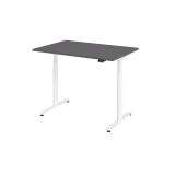 Steh-Sitz-Schreibtisch LEVEL UP white | elektrisch höhenverstellbar | B120 x T80 cm | Graphit