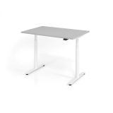 Steh-Sitz-Schreibtisch LEVEL UP white | elektrisch höhenverstellbar | B120 x T80 cm | Lichtgrau
