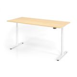 Steh-Sitz-Schreibtisch LEVEL UP white | elektrisch h�henverstellbar | B180 x T80 cm | Ahorn