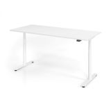 Steh-Sitz-Schreibtisch LEVEL UP white | elektrisch h�henverstellbar | B180 x T80 cm | Wei� classic