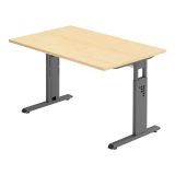 Schreibtisch OMEGA | Gestell graphit | 120 x 80 cm | Ahorn