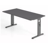 Schreibtisch OMEGA | Gestell graphit | 160 x 80 cm | Graphit