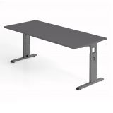Schreibtisch OMEGA | Gestell graphit | 180 x 80 cm | Graphit
