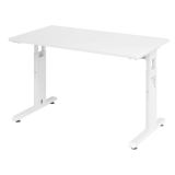Schreibtisch OMEGA @home | 120 x 67 cm | Gestell wei� | Wei� classic 