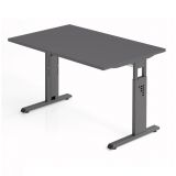 Schreibtisch OMEGA | Gestell graphit | 120 x 80 cm | Graphit