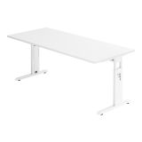 Schreibtisch OMEGA | Gestell weiß | 180 x 80 cm | Weiß classic