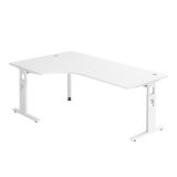Schreibtisch OMEGA | Gestell wei� | 200 x 120 cm | Wei� classic 